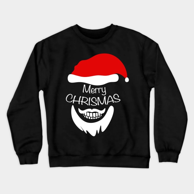 Crazy Merry merry christmas Smile Crewneck Sweatshirt by FoolDesign